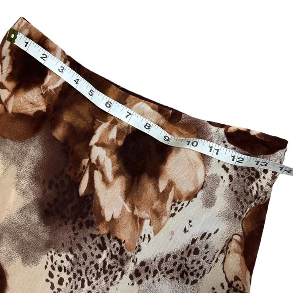 Vintage cheetah / leopard floral teired skirt with lace detail size small - Picture 3 of 3